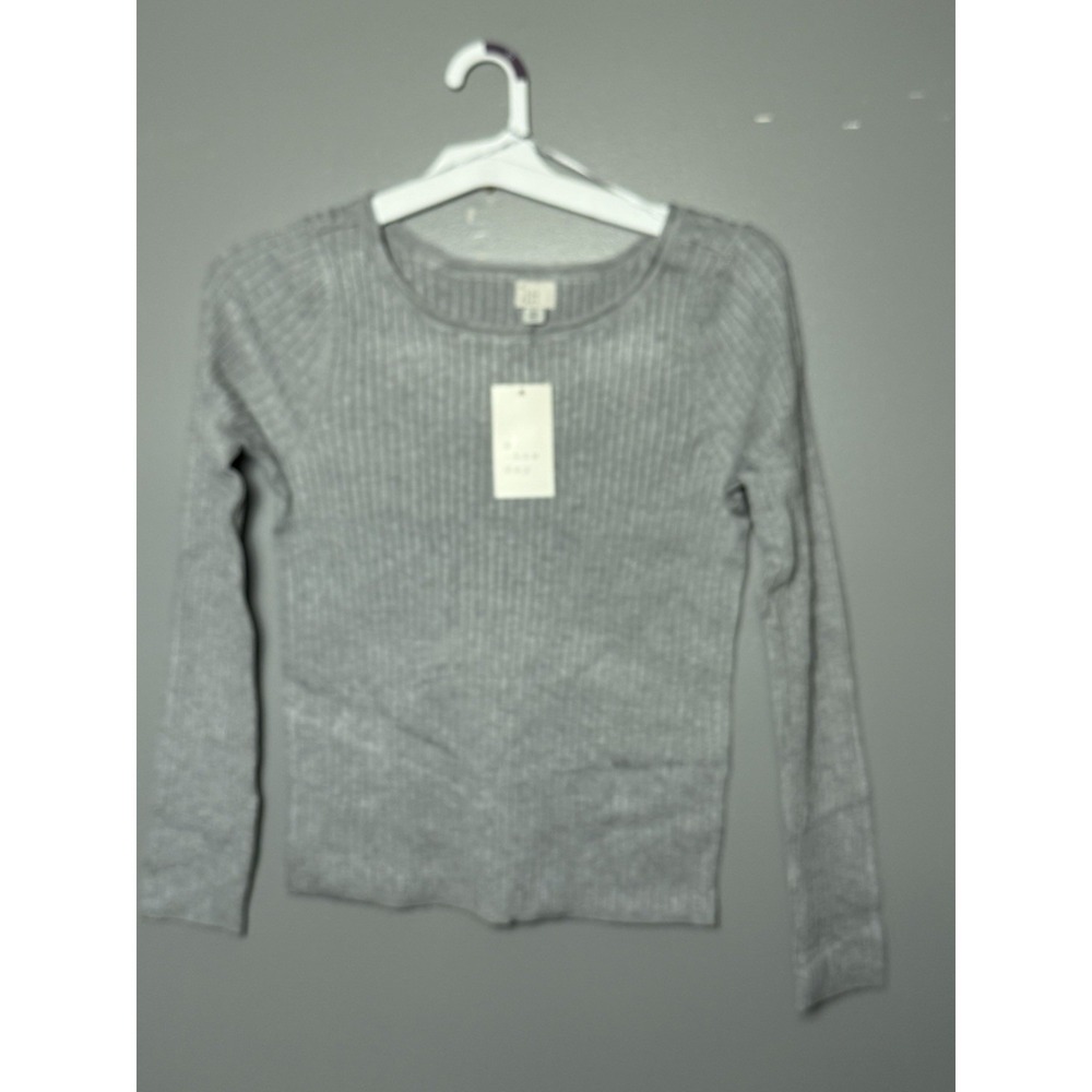 A New Day Women's Fine Gauge Ribbed Boat Neck Pullover Sweater - Gray XL